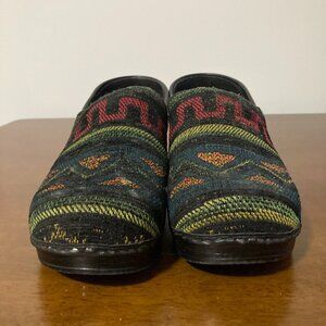Dansko Clogs Womens 42/10.5 Mens 9.5 Multicolor Geometric Pattern Italy
